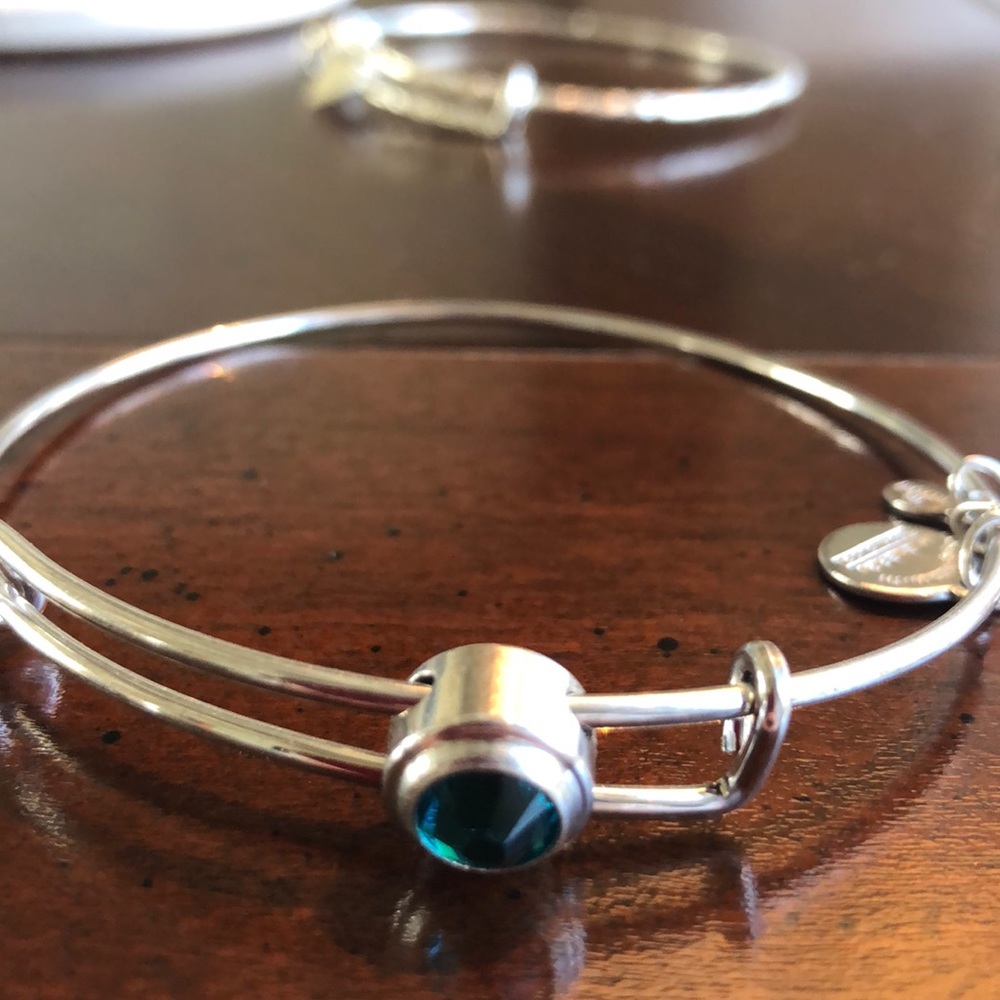 December Birthstone/Pop of color charm bracelet